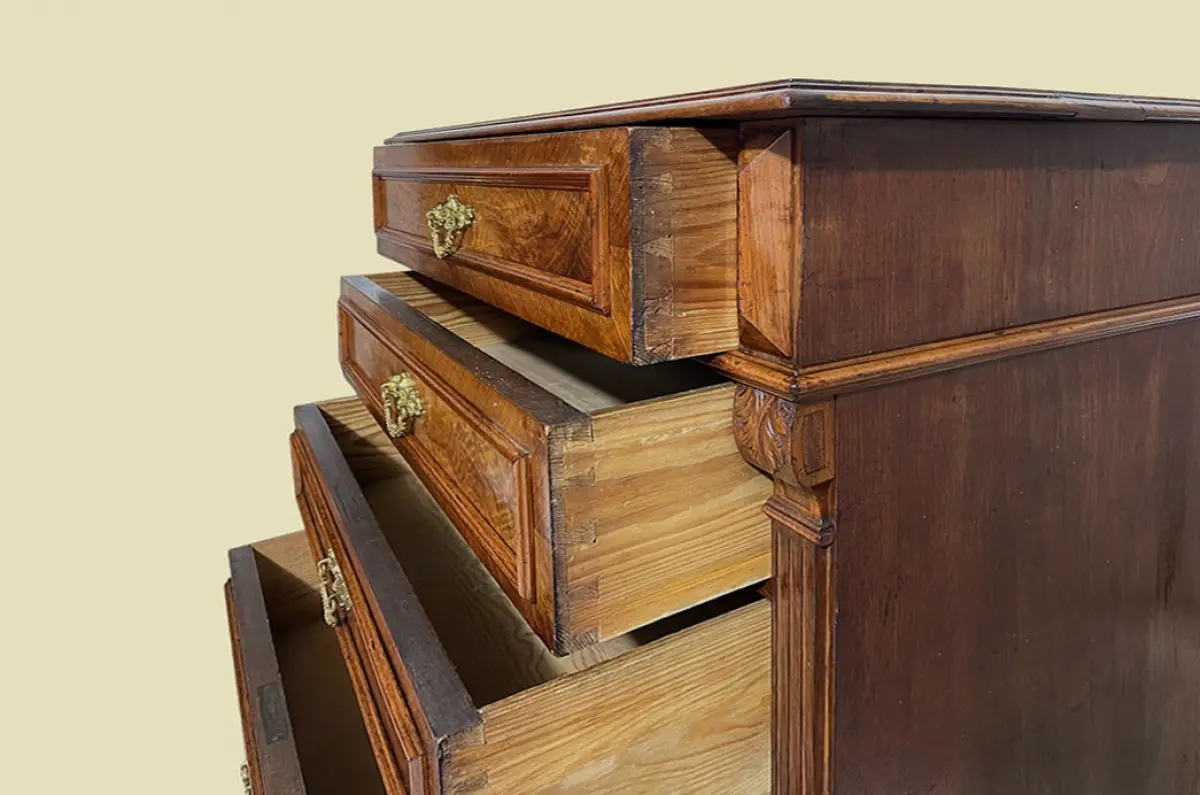 1880er Kommode ANTIK Gründerzeit Nußbaum Sideboard Schrank von 1880 6