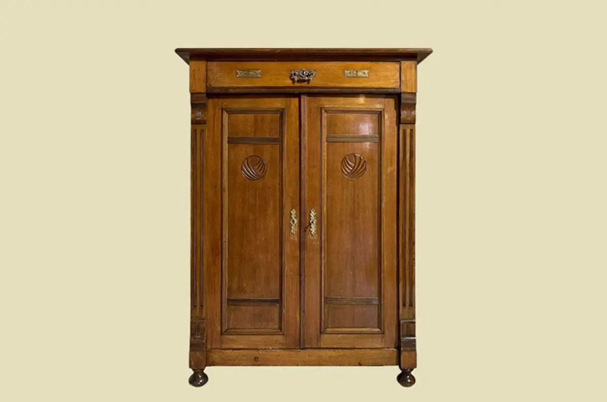 1920er Vertiko ANTIK Jugendstil Nußbaum Kommode Schrank von 1920