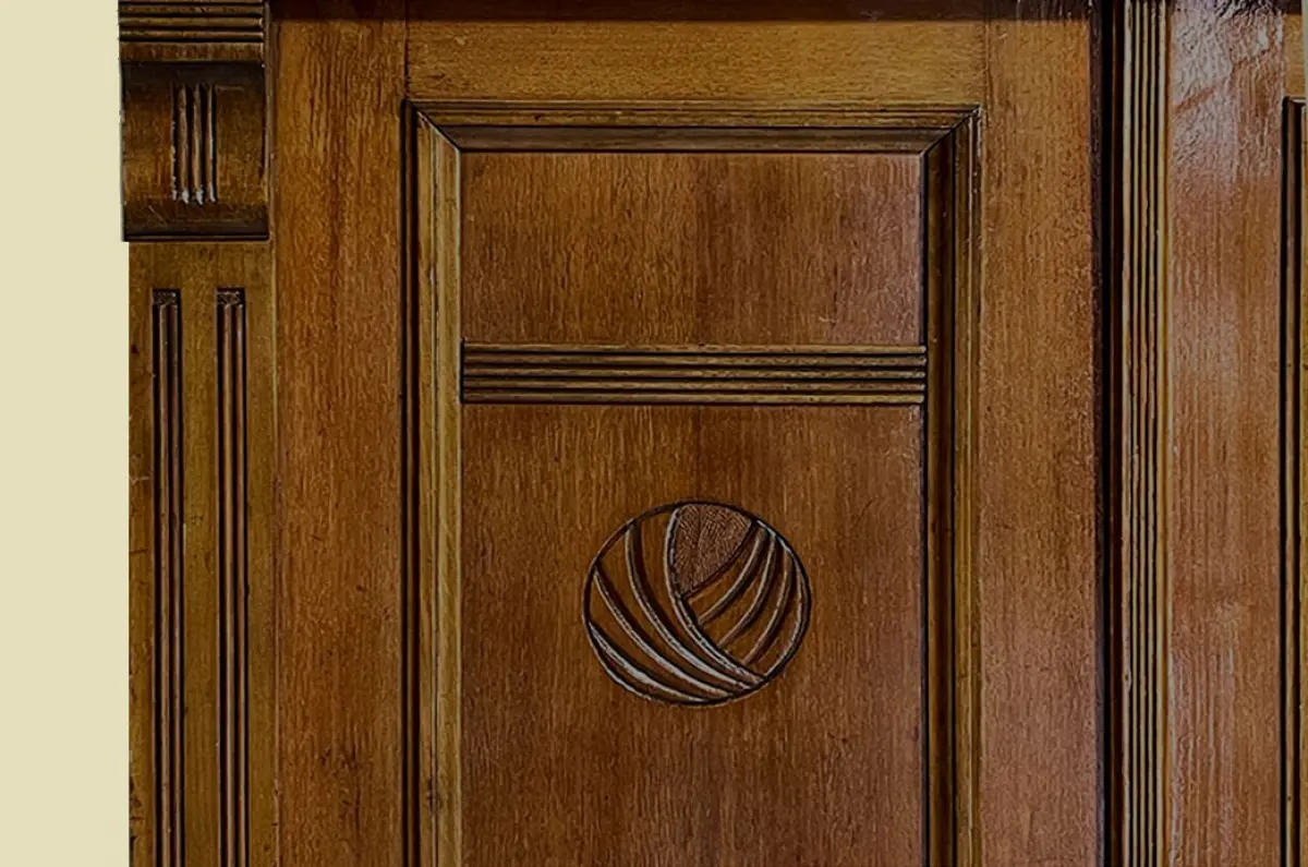 1920er Vertiko ANTIK Jugendstil Nußbaum Kommode Schrank von 1920 11