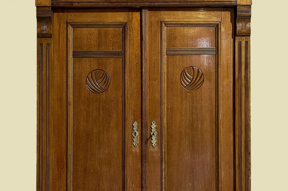 1920er Vertiko ANTIK Jugendstil Nußbaum Kommode Schrank von 1920 15