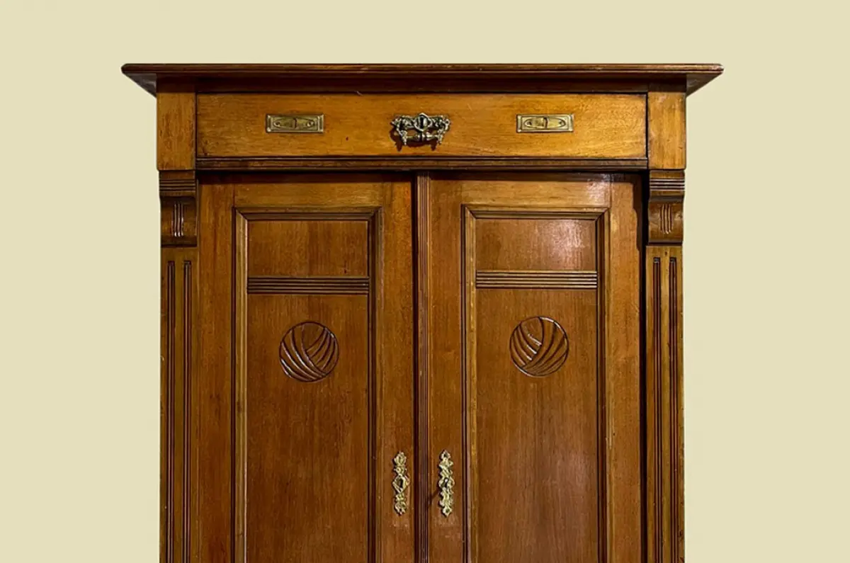 1920er Vertiko ANTIK Jugendstil Nußbaum Kommode Schrank von 1920 16