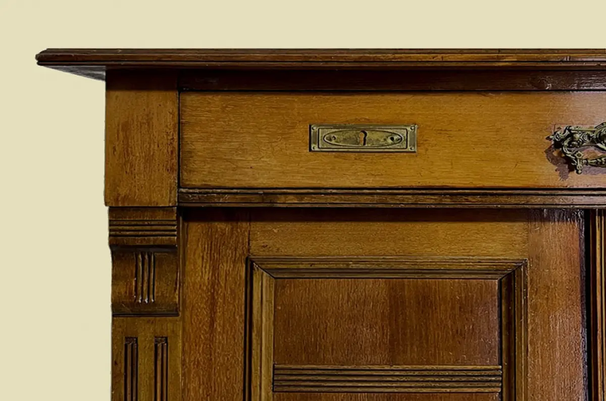 1920er Vertiko ANTIK Jugendstil Nußbaum Kommode Schrank von 1920 9