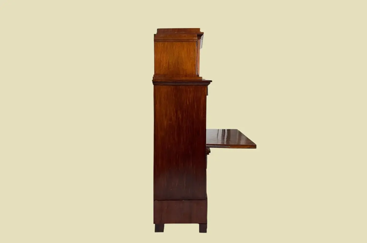 ANTIKER Biedermeier VINTAGE Mahagoni Schreibtisch Aufsatz Sekretär von 1800 17