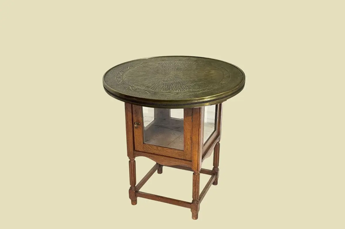 TOP 1920er Rauchtisch ANTIK Jugendstil Beistell Vitrine Tee Tisch von 1920 0