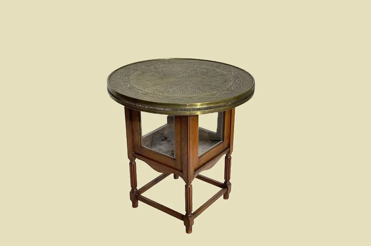 TOP 1920er Rauchtisch ANTIK Jugendstil Beistell Vitrine Tee Tisch von 1920 13