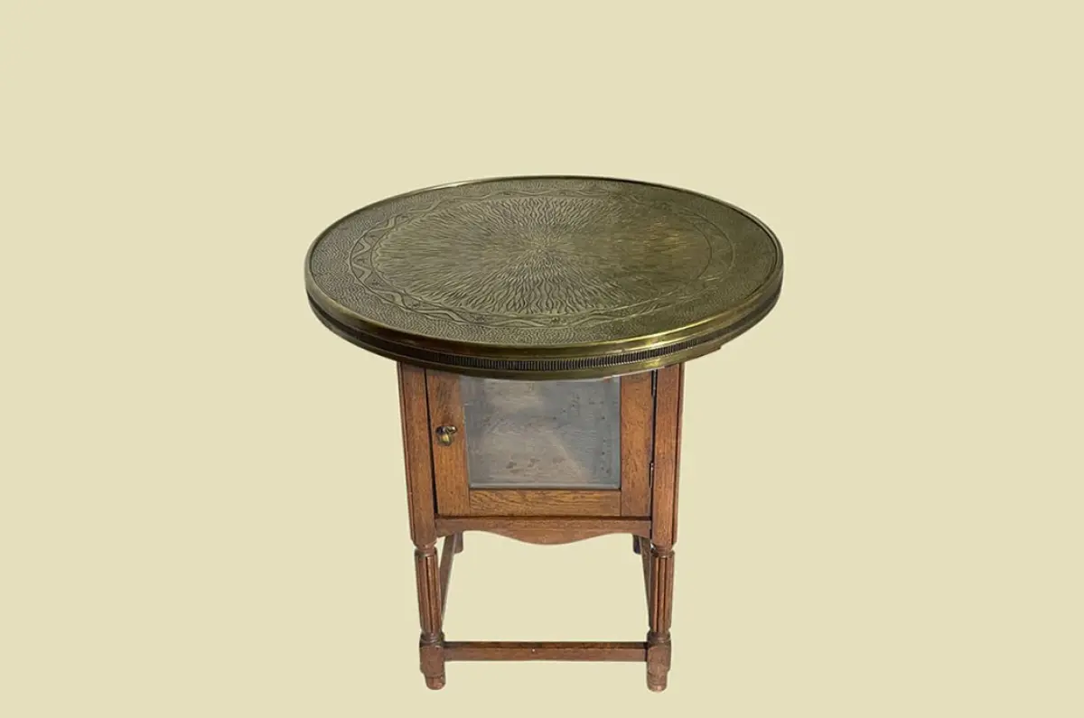 TOP 1920er Rauchtisch ANTIK Jugendstil Beistell Vitrine Tee Tisch von 1920 2