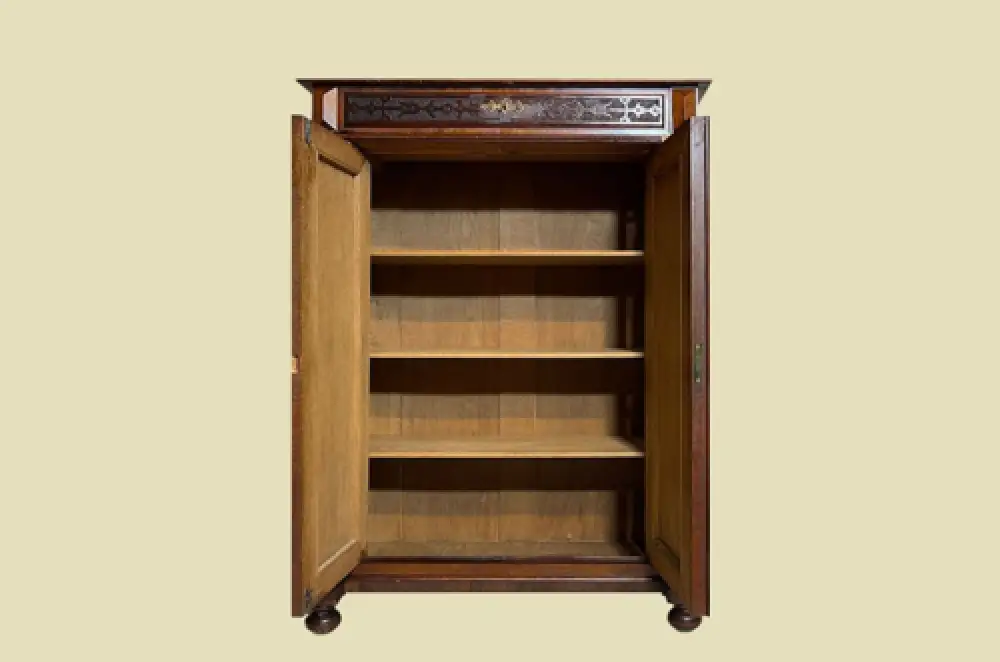 1880er Vertiko ANTIK Gründerzeit Nußbaum Säulen Kommode Schrank von 1880 5