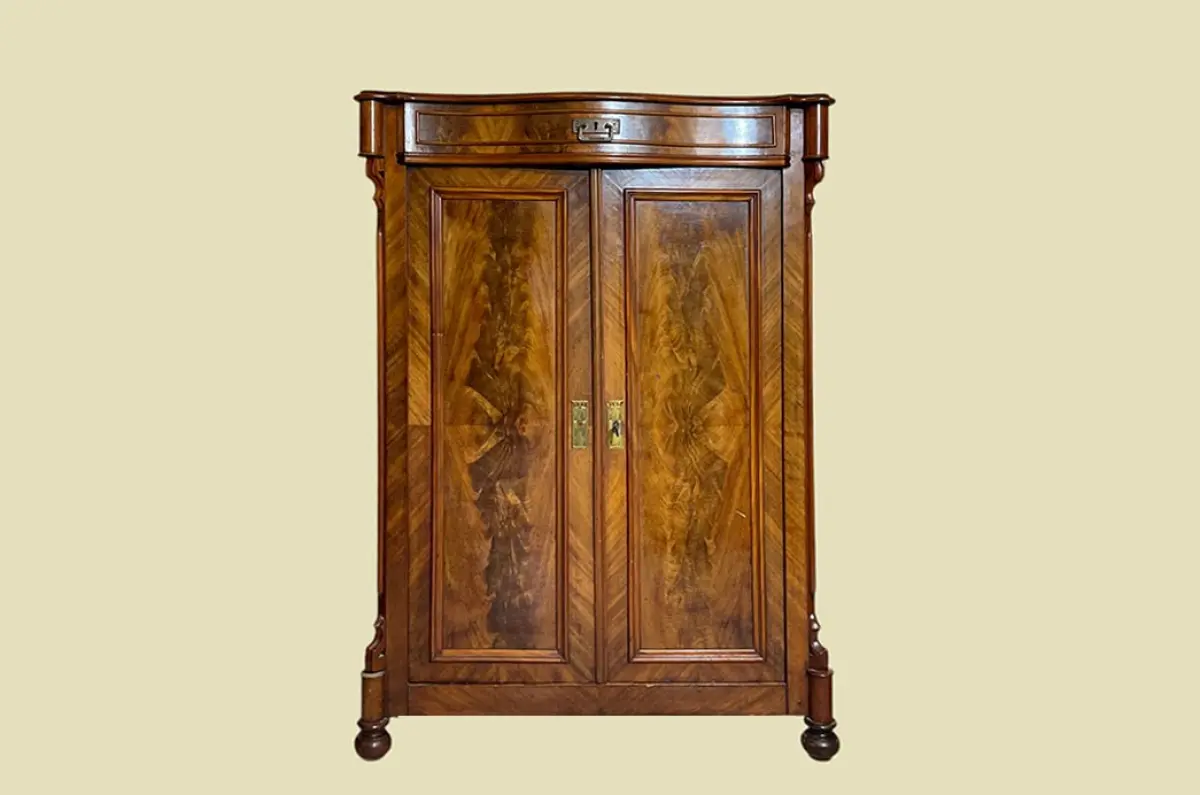 1840er Vertiko ANTIK Louis Philippe Mahagoni Schrank Kommode von 1840