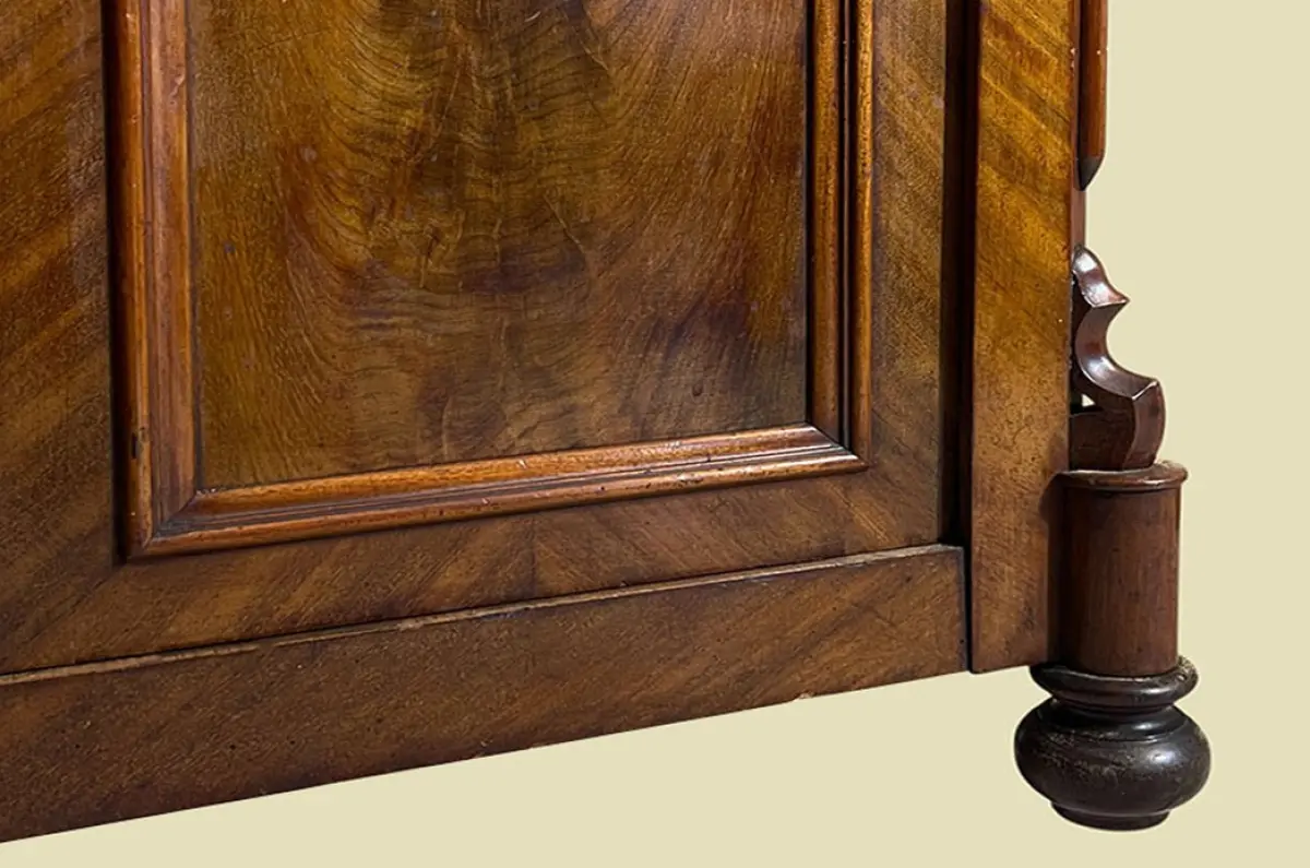 1840er Vertiko ANTIK Louis Philippe Mahagoni Schrank Kommode von 1840 14