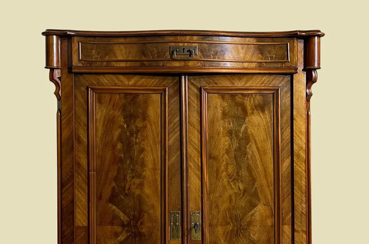 1840er Vertiko ANTIK Louis Philippe Mahagoni Schrank Kommode von 1840 16