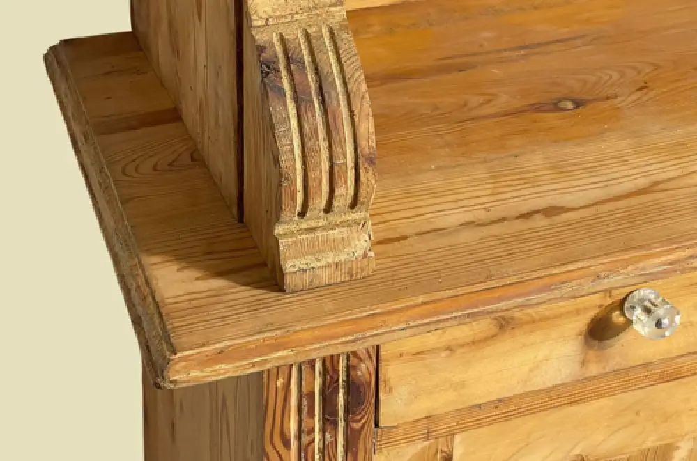 1920er Küchenbuffet ANTIK Jugendstil Weichholz Vitrine Kommode Schrank von 1920 15