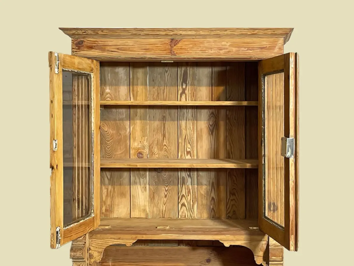 1920er Küchenbuffet ANTIK Jugendstil Weichholz Vitrine Kommode Schrank von 1920 9