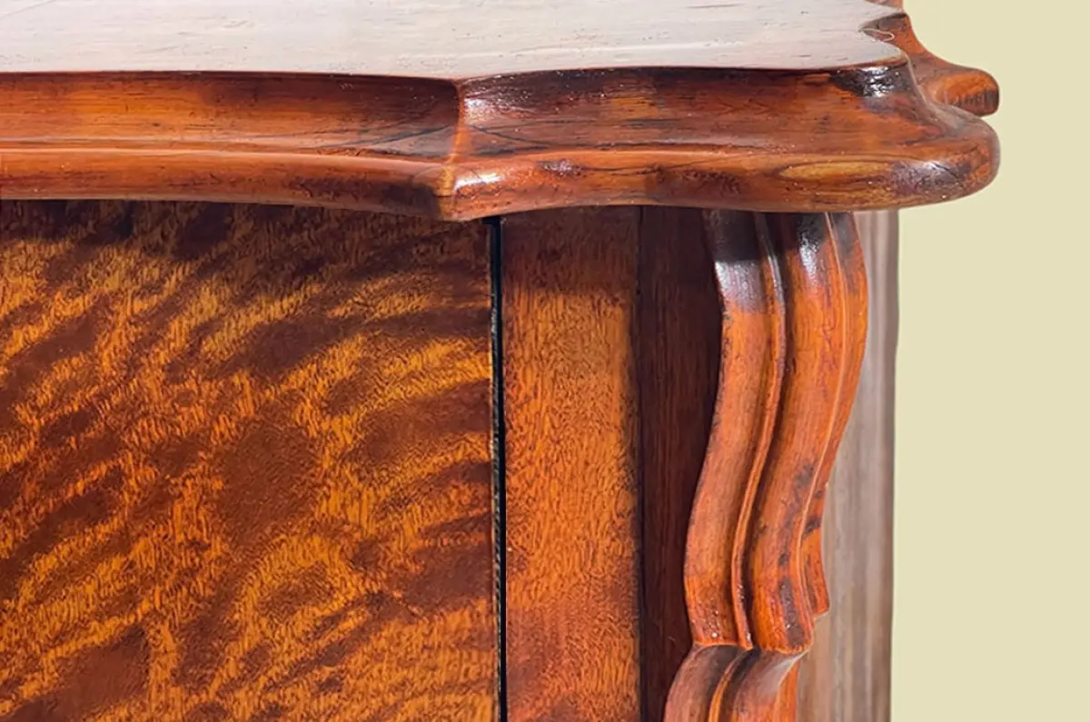 Kommode ANTIK Louis Philippe VINTAGE Birke Schrank Sideboard von 1840 12