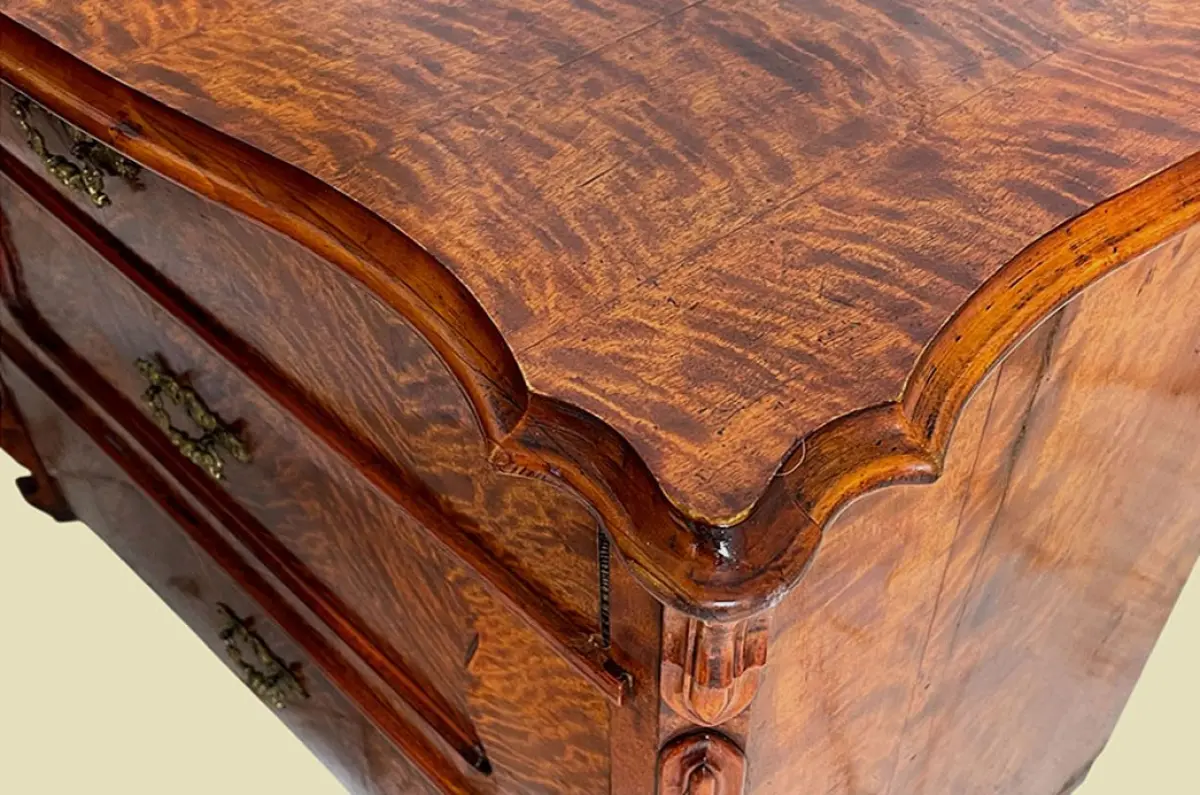 Kommode ANTIK Louis Philippe VINTAGE Birke Schrank Sideboard von 1840 8