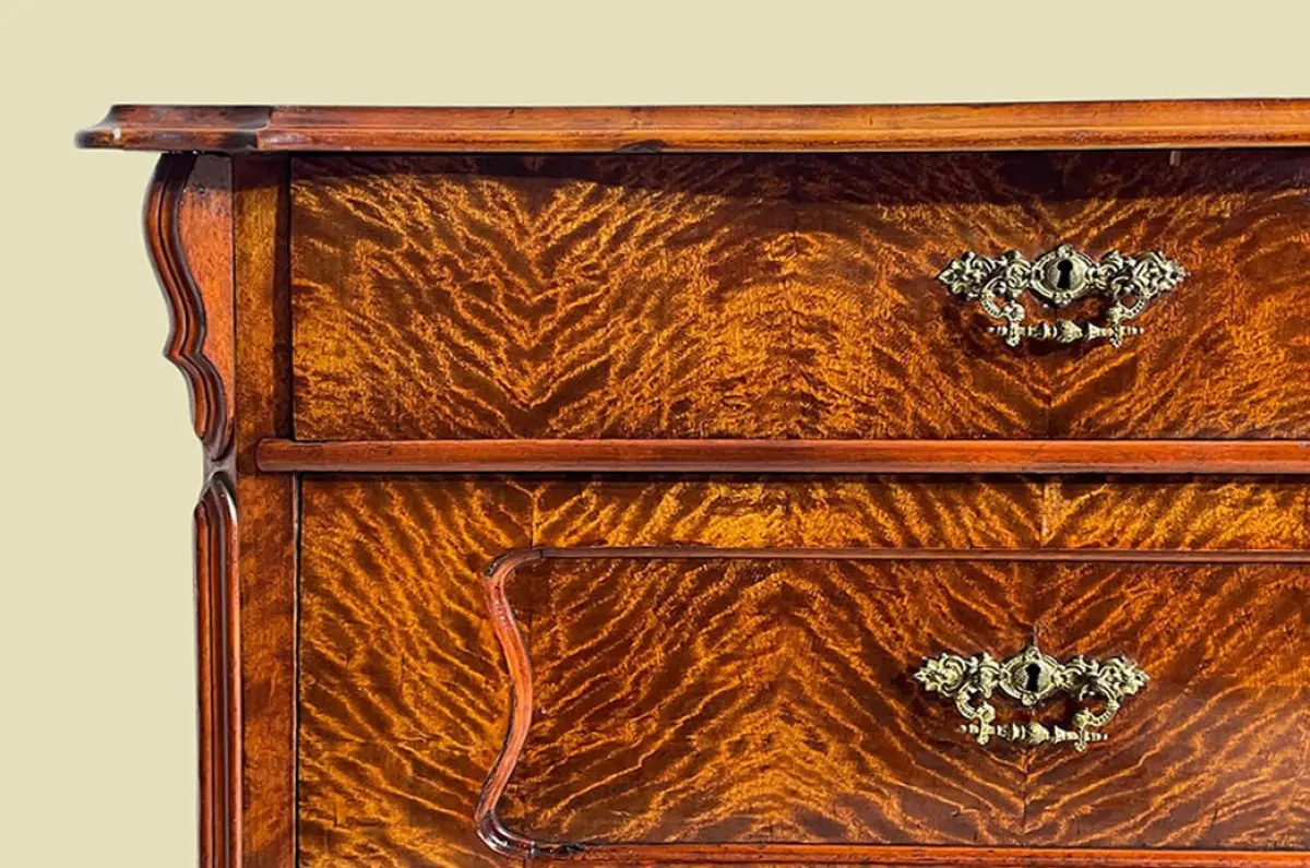 Kommode ANTIK Louis Philippe VINTAGE Birke Schrank Sideboard von 1840 9