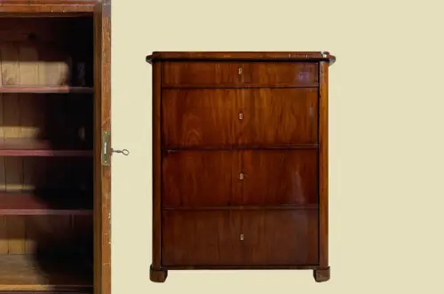 Kommode ANTIK Biedermeier VINTAGE Mahagoni Blender Halb Schrank Sideboard v 1810