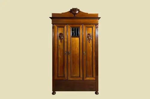 1920er Kleiderschrank ANTIK Jugendstil VINTAGE Nußbaum Lebensbaum Schrank