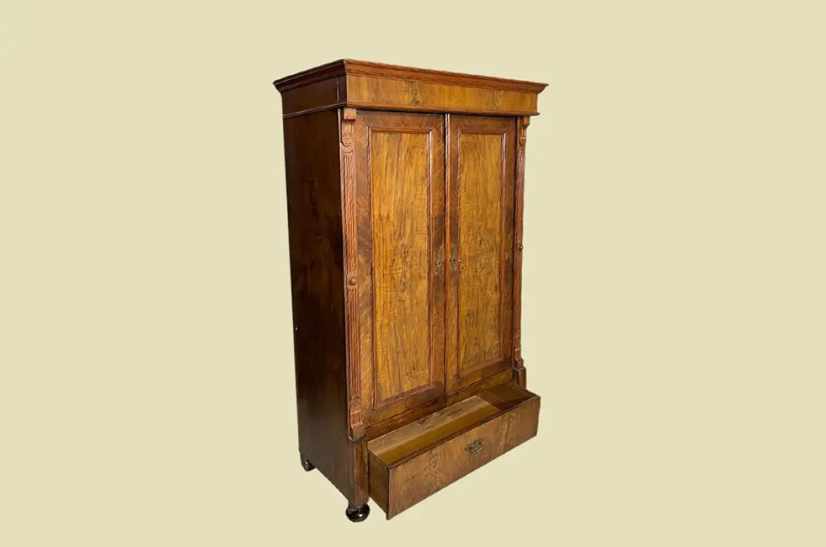 1880er Kleiderschrank ANTIK Gründerzeit VINTAGE Schrank Schublade von 1880 2