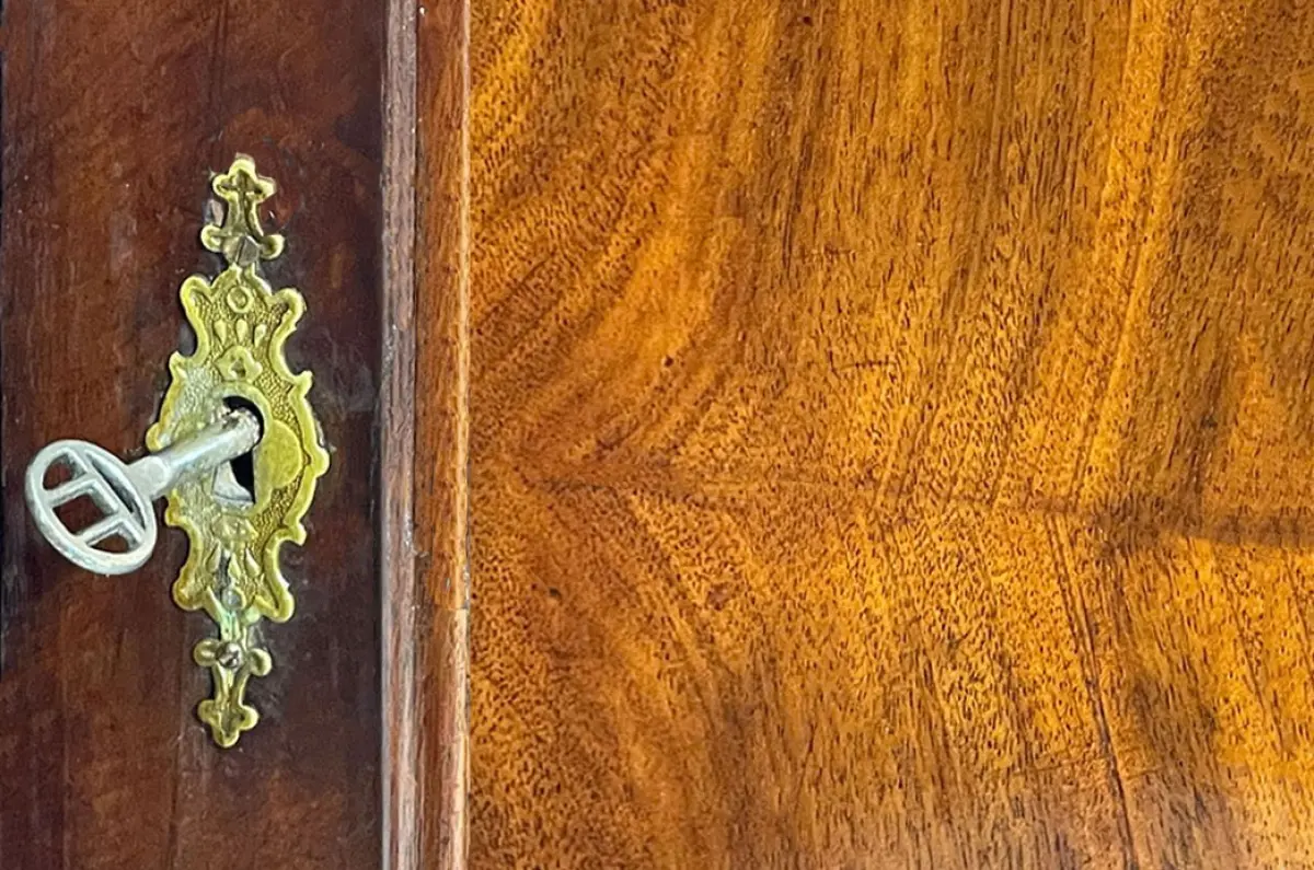 1840er Vertiko ANTIK Louis Philippe Mahagoni VINTAGE Schrank Kommode von 1840 11