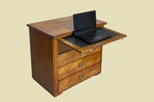 1880er Kommode ANTIK Gründerzeit VINTAGE Eiche Sekretär Schreibtisch Schrank