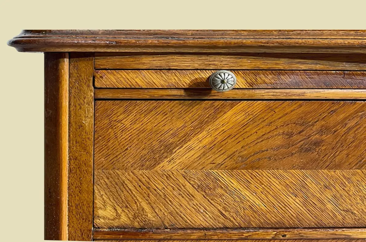 1880er Kommode ANTIK Gründerzeit VINTAGE Eiche Sekretär Schreibtisch Schrank 11