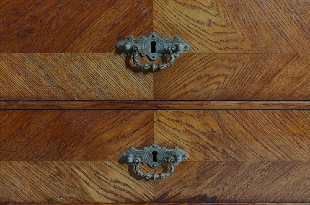 1880er Kommode ANTIK Gründerzeit VINTAGE Eiche Sekretär Schreibtisch Schrank 12