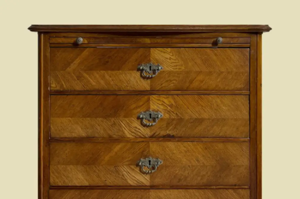 1880er Kommode ANTIK Gründerzeit VINTAGE Eiche Sekretär Schreibtisch Schrank 13