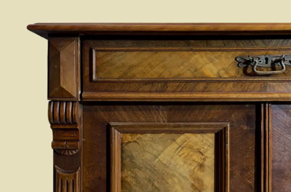 1880er Vertiko ANTIK Gründerzeit VINTAGE Nußbaum Kommode Schrank von 1880 10