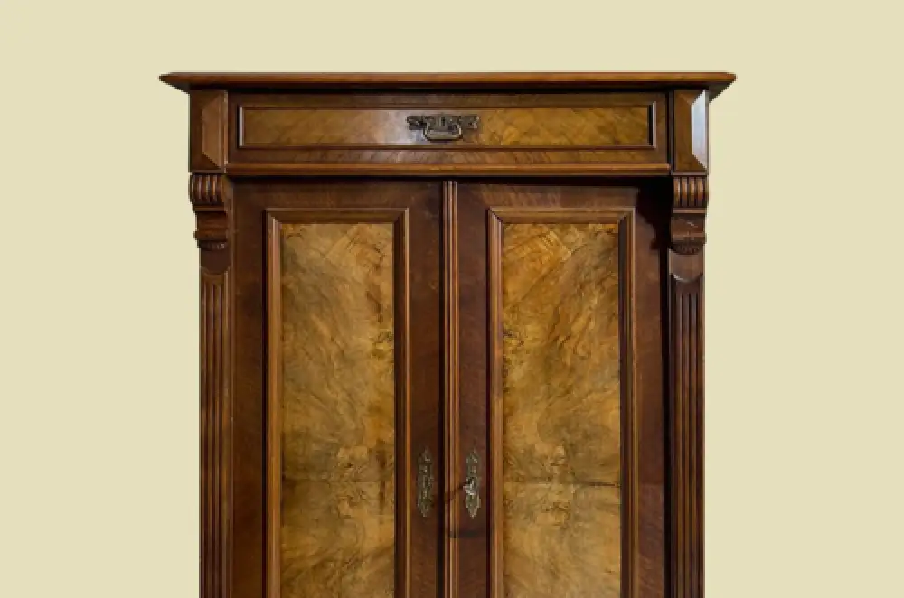 1880er Vertiko ANTIK Gründerzeit VINTAGE Nußbaum Kommode Schrank von 1880 16