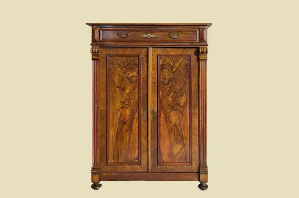 1880er Vertiko ANTIK Gründerzeit VINTAGE Nußbaum Kommode Schrank von 1880 0