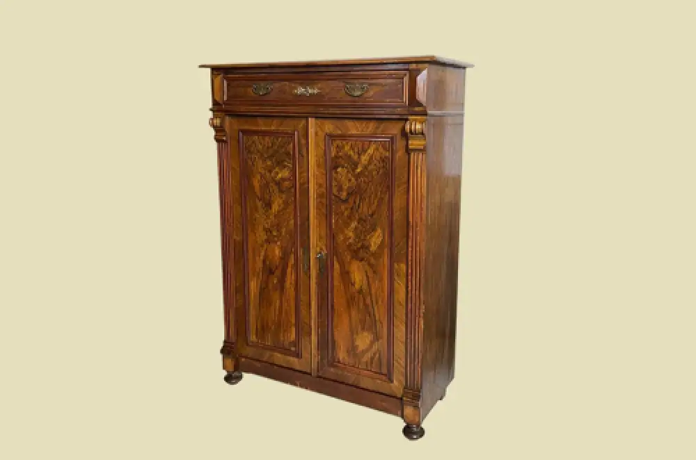 1880er Vertiko ANTIK Gründerzeit VINTAGE Nußbaum Kommode Schrank von 1880 1