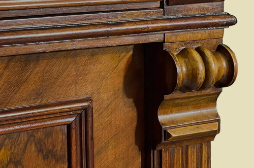 1880er Vertiko ANTIK Gründerzeit VINTAGE Nußbaum Kommode Schrank von 1880 11