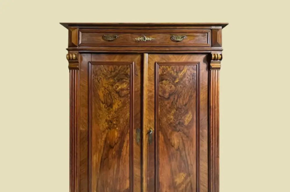 1880er Vertiko ANTIK Gründerzeit VINTAGE Nußbaum Kommode Schrank von 1880 14