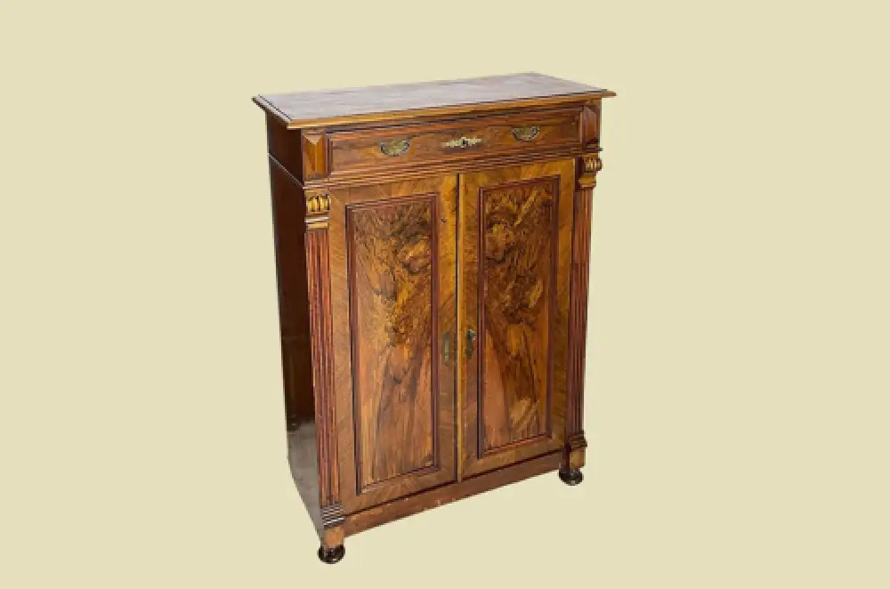 1880er Vertiko ANTIK Gründerzeit VINTAGE Nußbaum Kommode Schrank von 1880 2