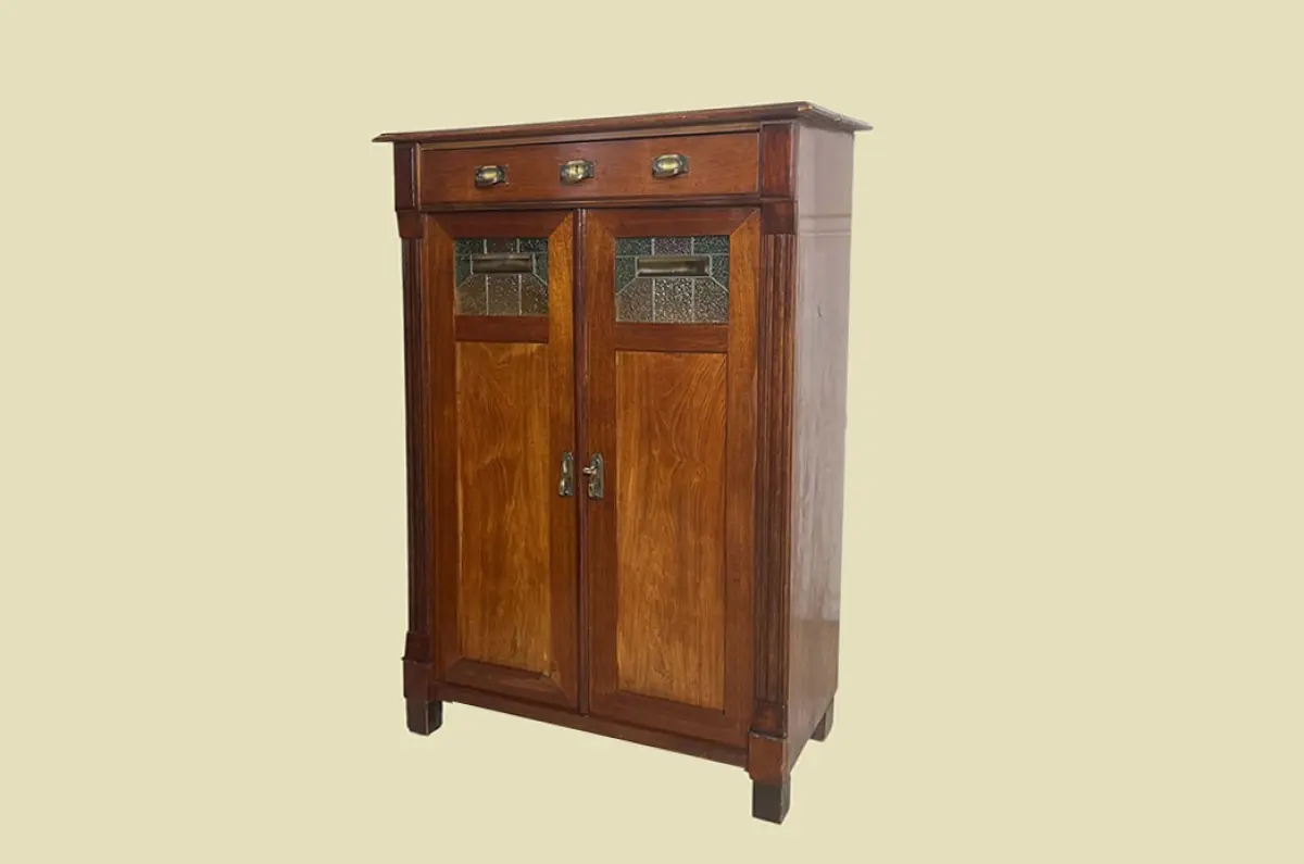 1920er Vertiko ANTIK Jugendstil VINTAGE Nußbaum Kommode Schrank von 1920 1