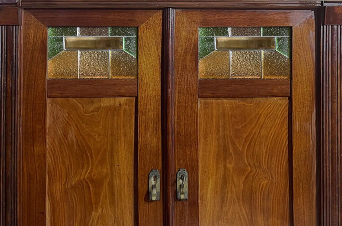 1920er Vertiko ANTIK Jugendstil VINTAGE Nußbaum Kommode Schrank von 1920 12