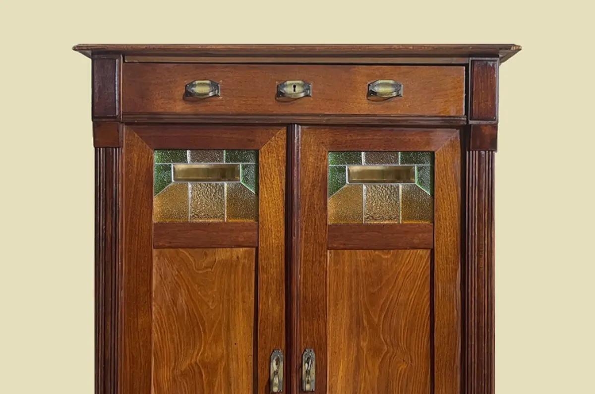 1920er Vertiko ANTIK Jugendstil VINTAGE Nußbaum Kommode Schrank von 1920 14