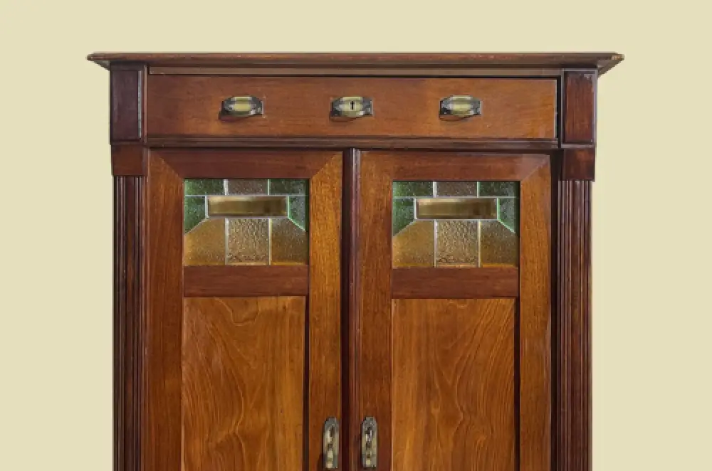 1920er Vertiko ANTIK Jugendstil VINTAGE Nußbaum Kommode Schrank von 1920 14