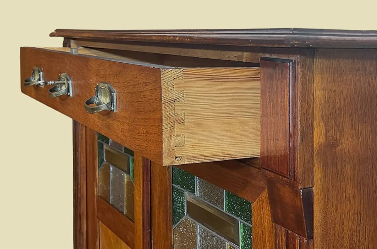 1920er Vertiko ANTIK Jugendstil VINTAGE Nußbaum Kommode Schrank von 1920 7