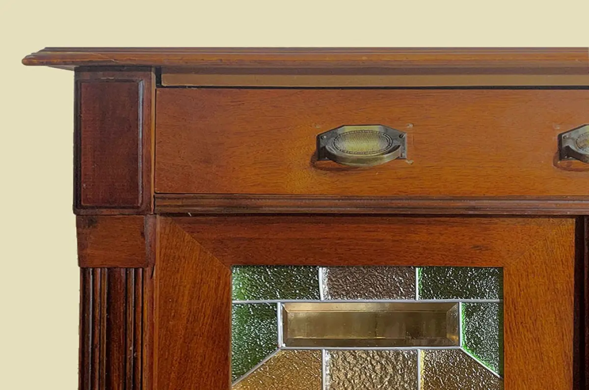 1920er Vertiko ANTIK Jugendstil VINTAGE Nußbaum Kommode Schrank von 1920 9