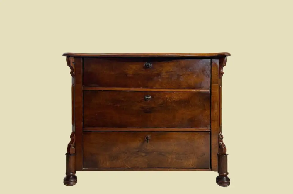 Kommode ANTIK Louis Philippe VINTAGE Mahagoni Schrank Sideboard von 1840 0