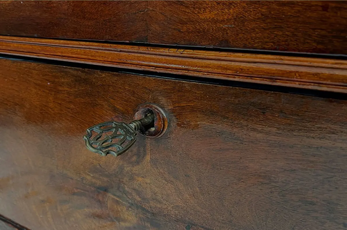Kommode ANTIK Louis Philippe VINTAGE Mahagoni Schrank Sideboard von 1840 11