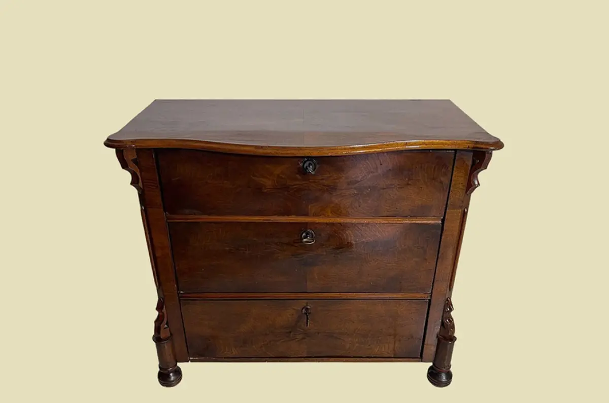 Kommode ANTIK Louis Philippe VINTAGE Mahagoni Schrank Sideboard von 1840 2