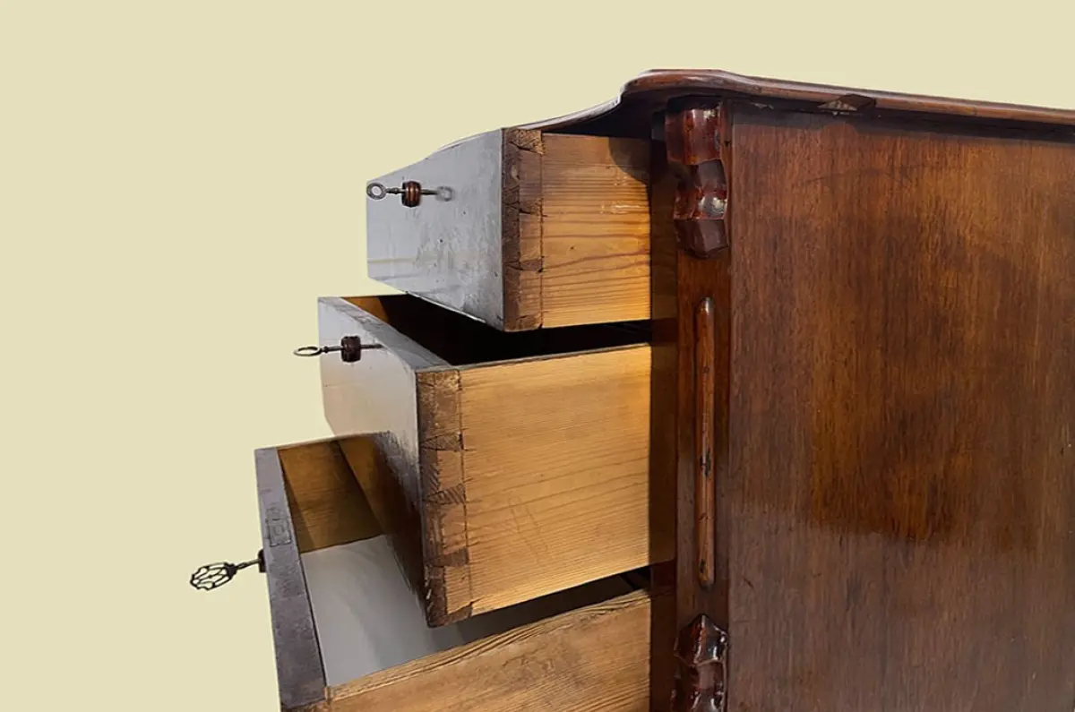 Kommode ANTIK Louis Philippe VINTAGE Mahagoni Schrank Sideboard von 1840 6