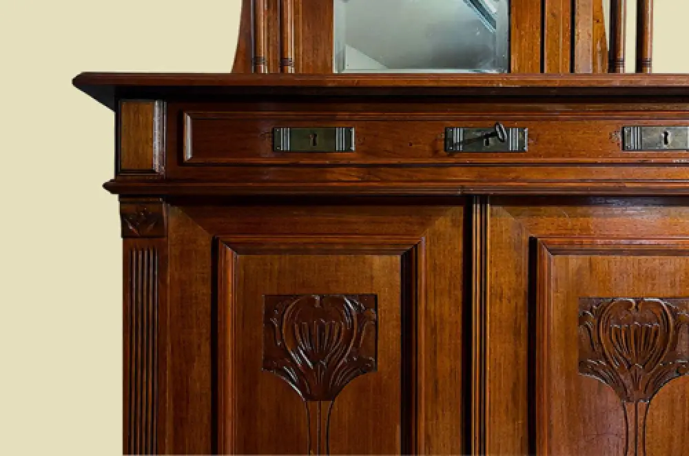 1920er Vertiko ANTIK Jugendstil VINTAGE Lebensbaum Kommode Schrank von 1920 10