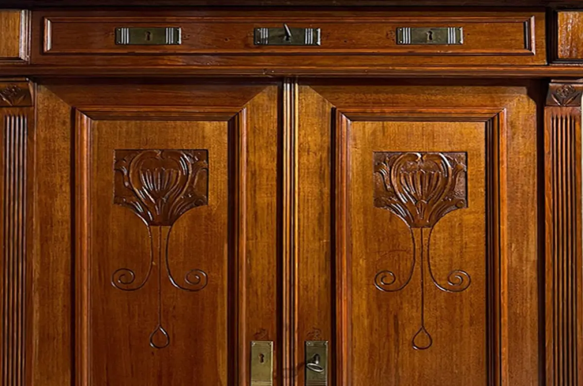 1920er Vertiko ANTIK Jugendstil VINTAGE Lebensbaum Kommode Schrank von 1920 14