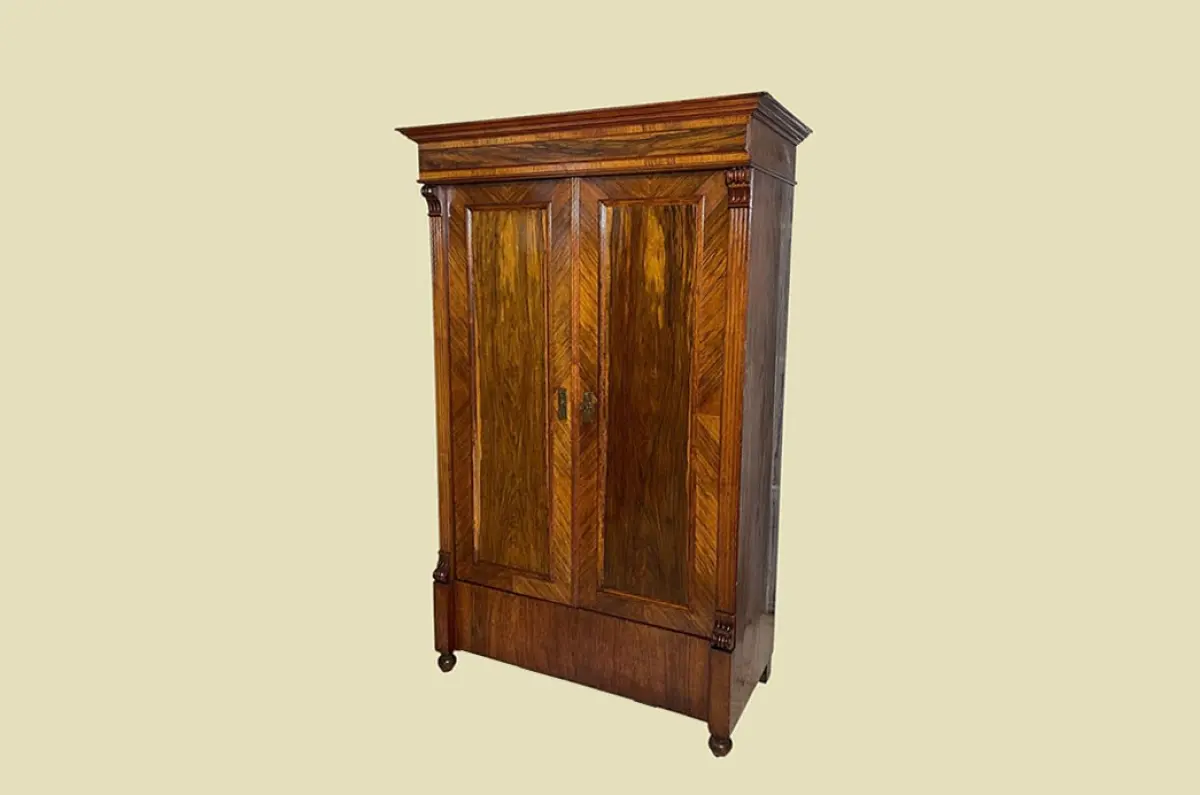 1880er Kleiderschrank ANTIK Gründerzeit Nußbaum VINTAGE Schrank von 1880 1