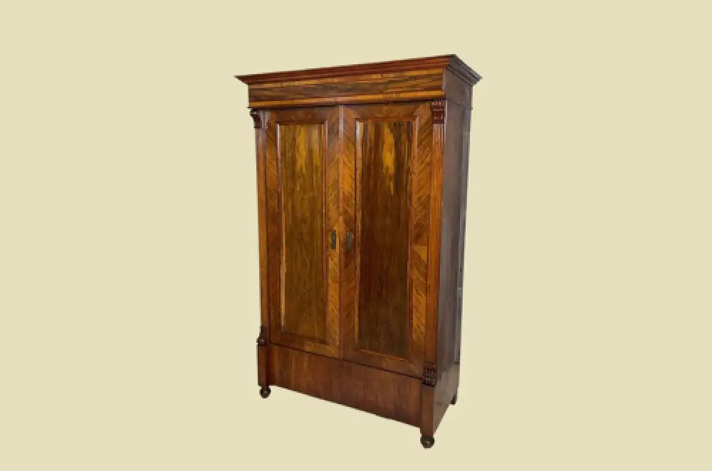 1880er Kleiderschrank ANTIK Gründerzeit Nußbaum VINTAGE Schrank von 1880 1