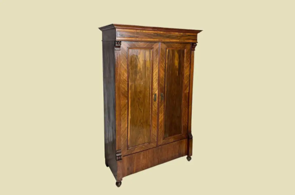 1880er Kleiderschrank ANTIK Gründerzeit Nußbaum VINTAGE Schrank von 1880 2