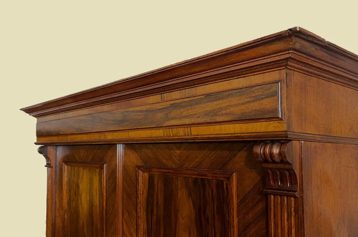 1880er Kleiderschrank ANTIK Gründerzeit Nußbaum VINTAGE Schrank von 1880 7